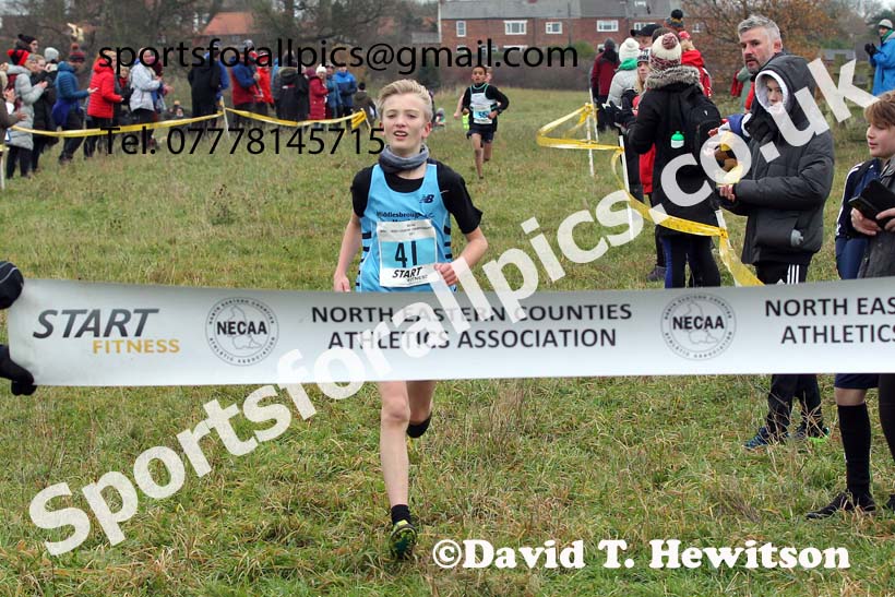 Boys under-13s, 2021 North Eastern Cross Country Championships, Sedgefield. Photo: David T. Hewitson/Sports for All Pics